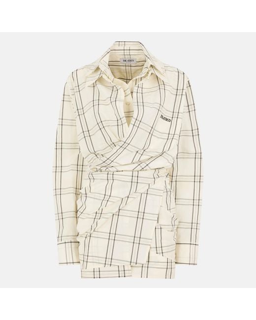 The Attico Natural And Mini Dress