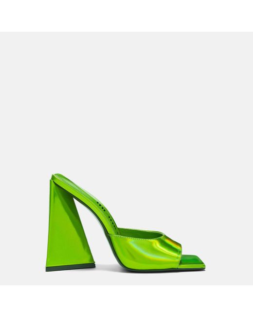 The Attico Green "Devon" Hollographic Mule"