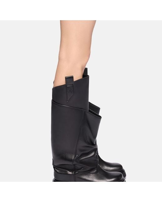 The Attico Black Robin Passeggiata' Combat Boot