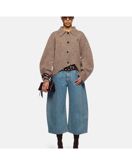 The Attico Brown Dark And Cardigan