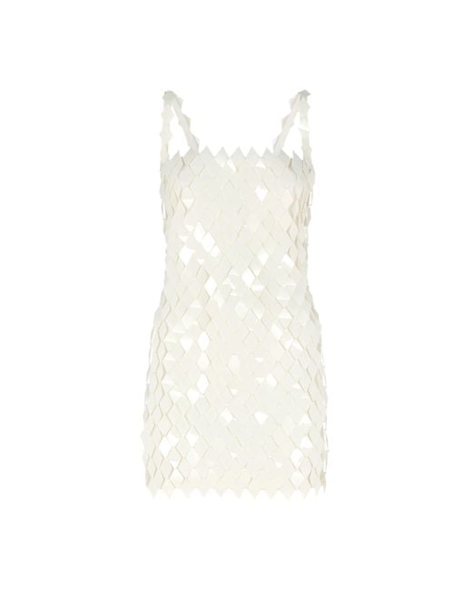The Attico White ''rue'' Milk Mini Dress