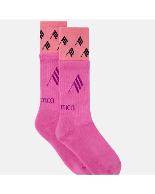 The Attico Pink Double Socks