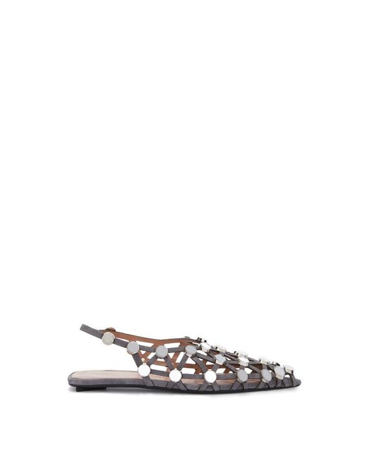 The Attico Gray Grid' Ballerina