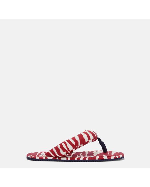 The Attico Red Indie' And Milk Flat Thong