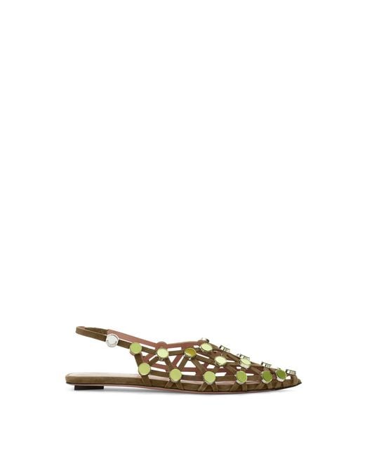 The Attico Green Grid' Ballerina