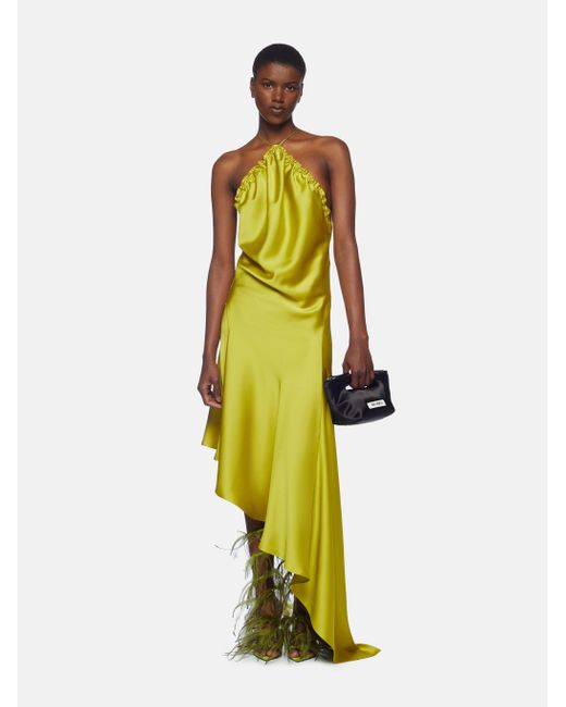 The Attico Yellow Lime Mini Dress