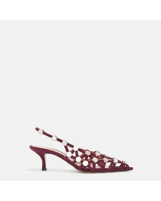 The Attico Pink Grid' Slingback