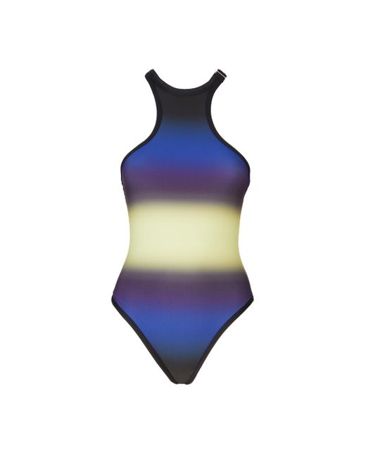 The Attico Blue, Black And Light Yellow One Piece
