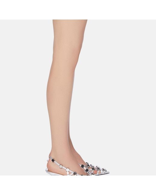 The Attico White Grid' Slingback