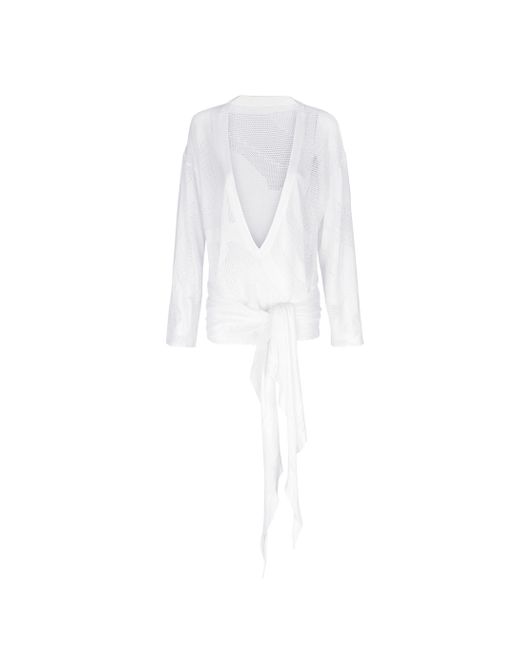 The Attico White Mini Dress Light Ivory