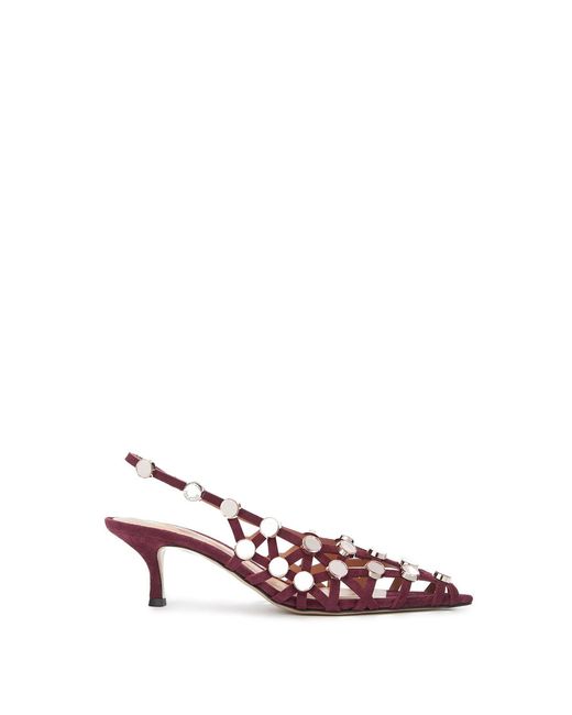 The Attico Pink Grid' Slingback