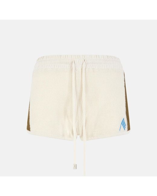 The Attico Natural Light And Dark Shorts