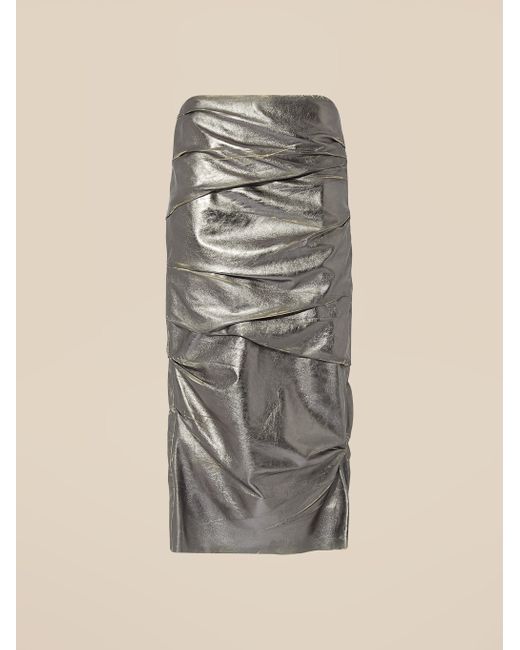 The Attico Metallic Midi Skirt