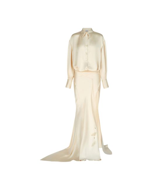 The Attico White Long Dress