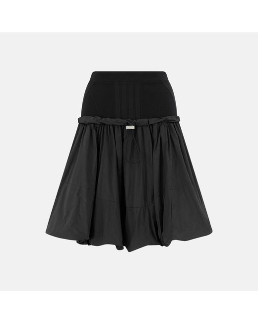 The Attico Black Midi Skirt