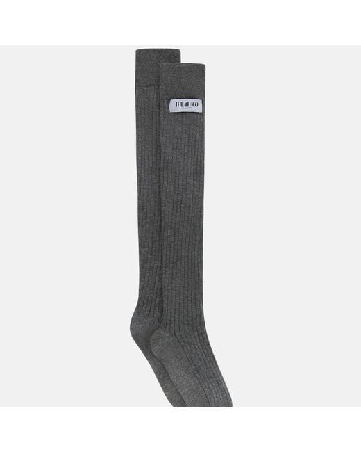 The Attico Gray Long Socks