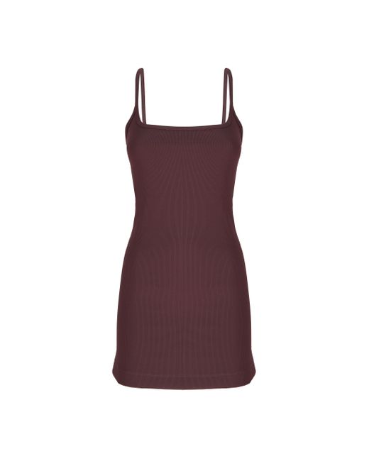 The Attico Purple Dark Brown Mini Dress