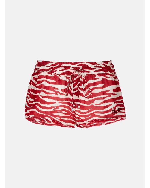 The Attico Red And Milk Short Pants