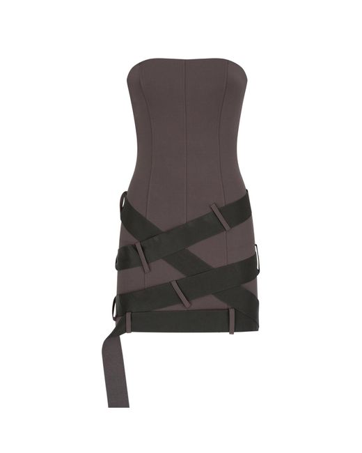 The Attico Gray Mini Dress