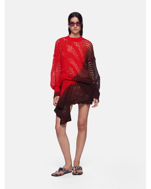 The Attico Red, Fuchsia And Wine Mini Skirt