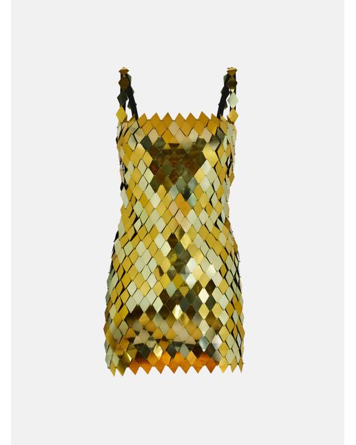 The Attico Yellow ''rue'' Gold Mini Dress