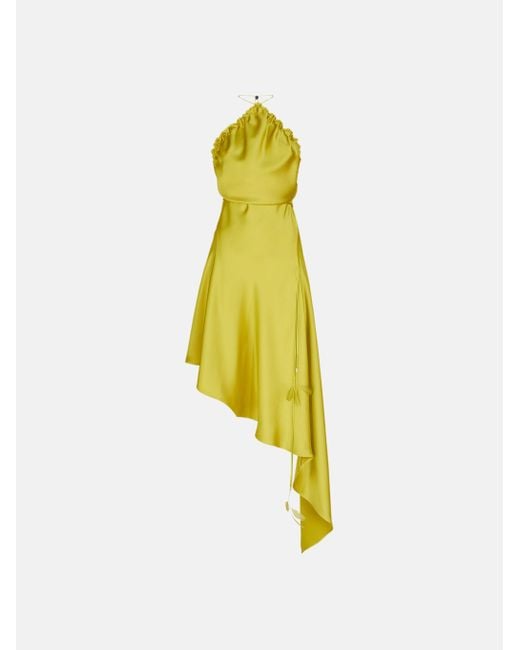 The Attico Yellow Lime Mini Dress
