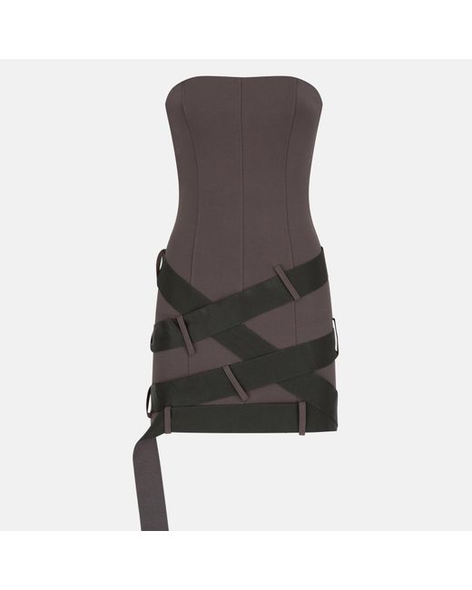 The Attico Gray Mini Dress