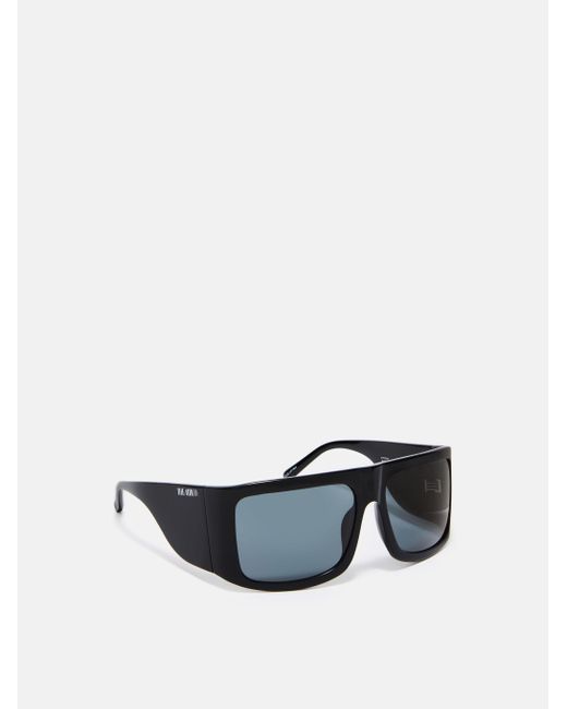The Attico White ''andre'' Black Sunglasses