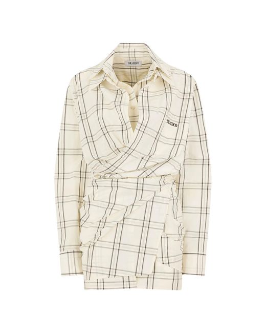 The Attico Natural And Mini Dress
