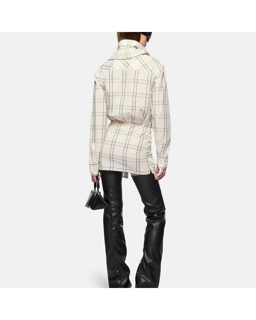 The Attico Natural And Mini Dress