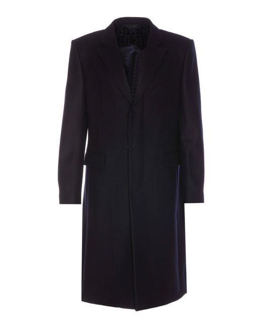 Givenchy Blue Wool Coat for men