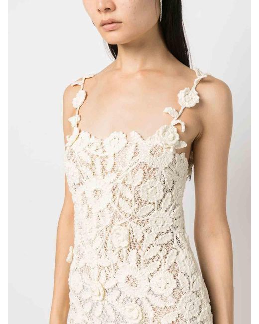 Blumarine White Crochet Dress