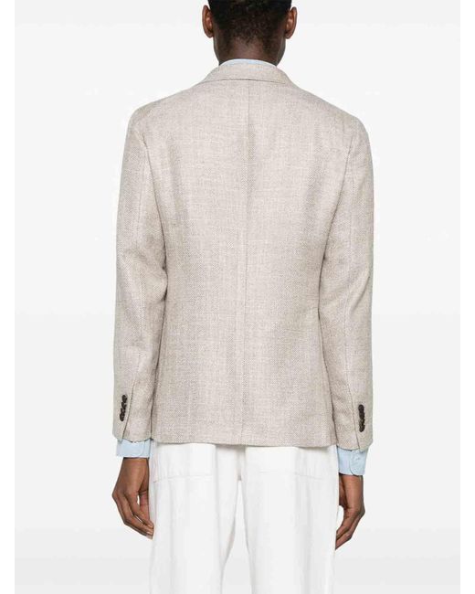 Tagliatore Natural Blazer With Pin for men