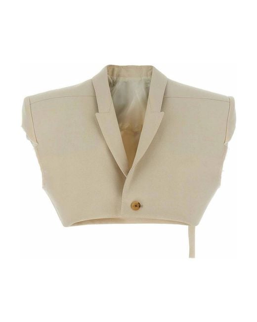 Rick Owens Natural Micro Tatlin Vest