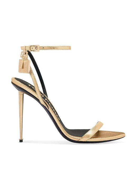 Tom Ford White Golden Patent Leather Stiletto Pumps