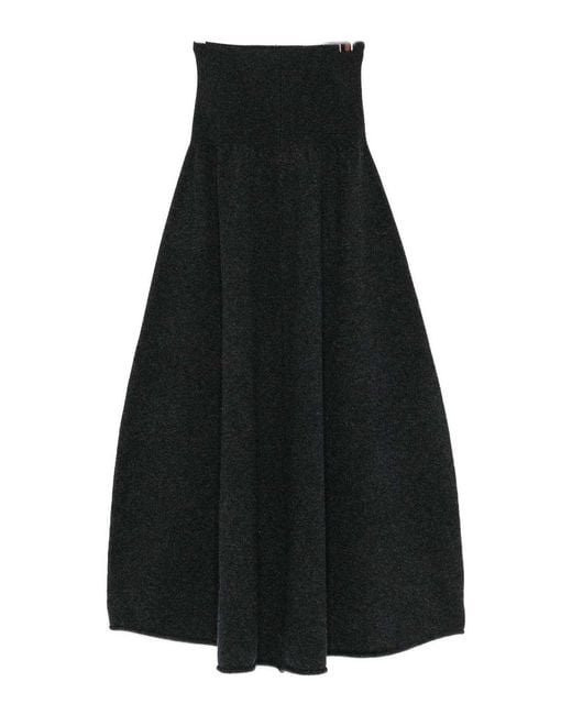 Extreme Cashmere Black Long Skirt