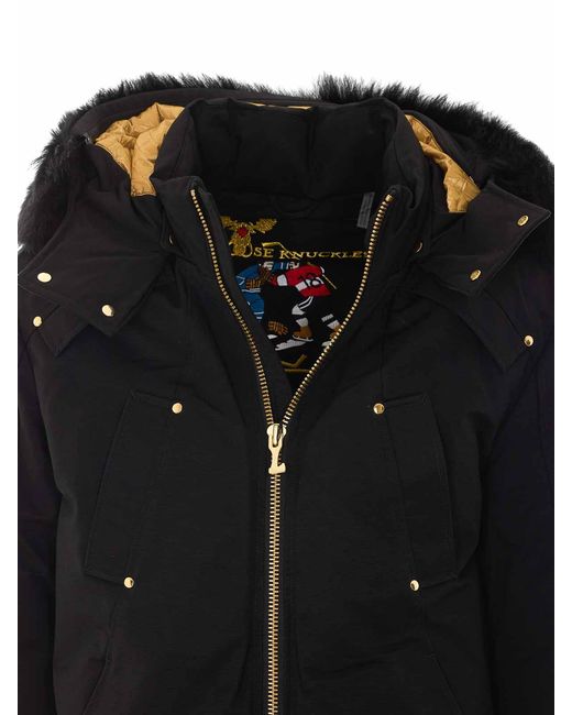 Moose Knuckles Black Ballistic Bomber for men