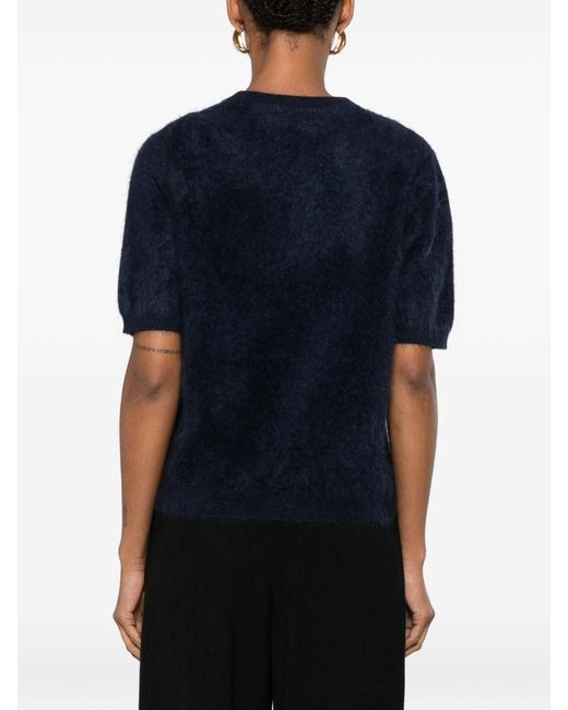 Soft Goat Blue Cashmere T-Shirt