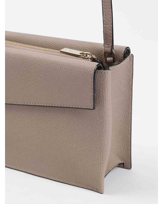 Valextra Gray Trio Crossbody Bag