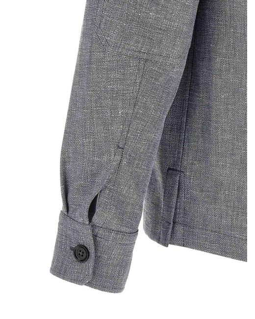 Zegna Gray Overshirt for men