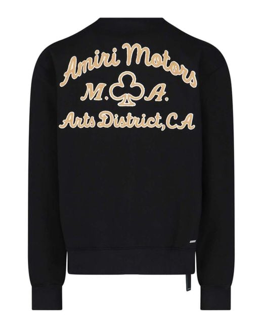Amiri Black Logo Crew Neck Sweatshirt for men