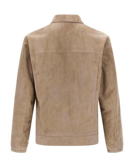 Brioni Natural Suede Blouson for men