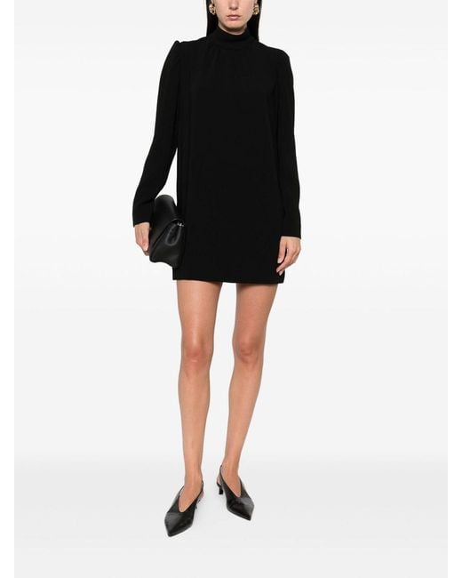 Max Mara Black High Neck Short Dress