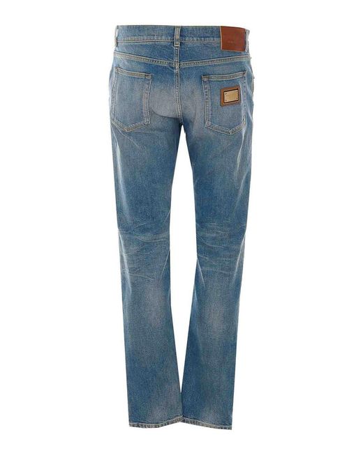 Dolce & Gabbana Blue Skinny Jeans for men