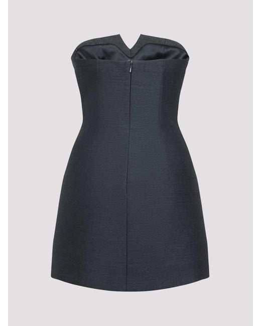 Alberta Ferretti Black Tailoring Off Shoulder Dress