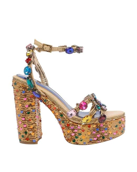 Kurt Geiger Metallic Kensington Jewel Platform Pumps