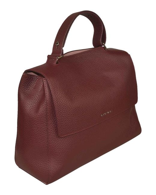 Orciani Purple Leather Bag