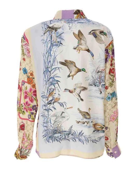 Vivetta White Printed Satin Shirt