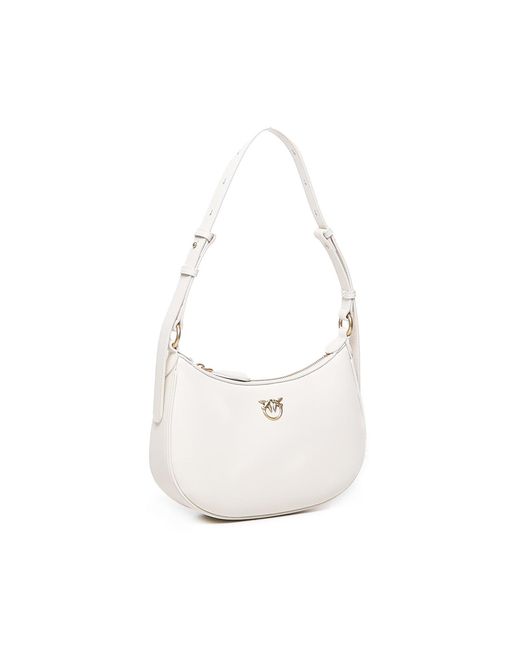 Pinko White Mini Love Half Moon Bag Simply