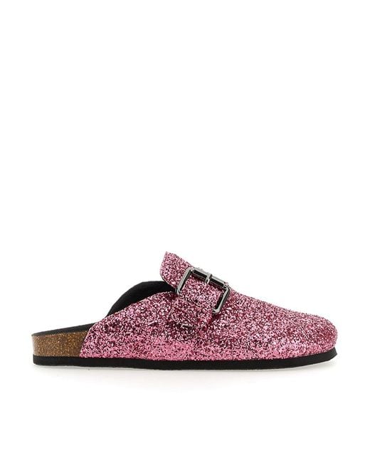 Philosophy Di Lorenzo Serafini Purple Glittered Mules